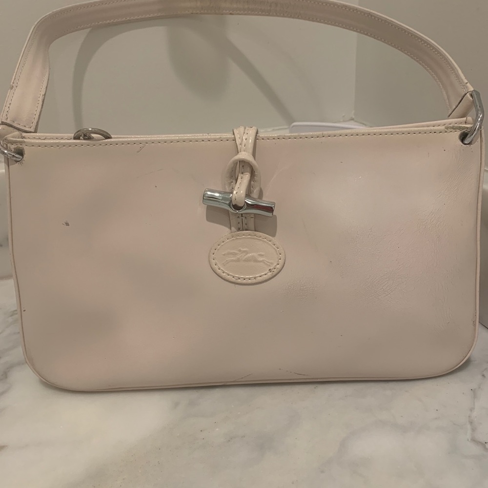 Cream Longchamp Roseau Bag
